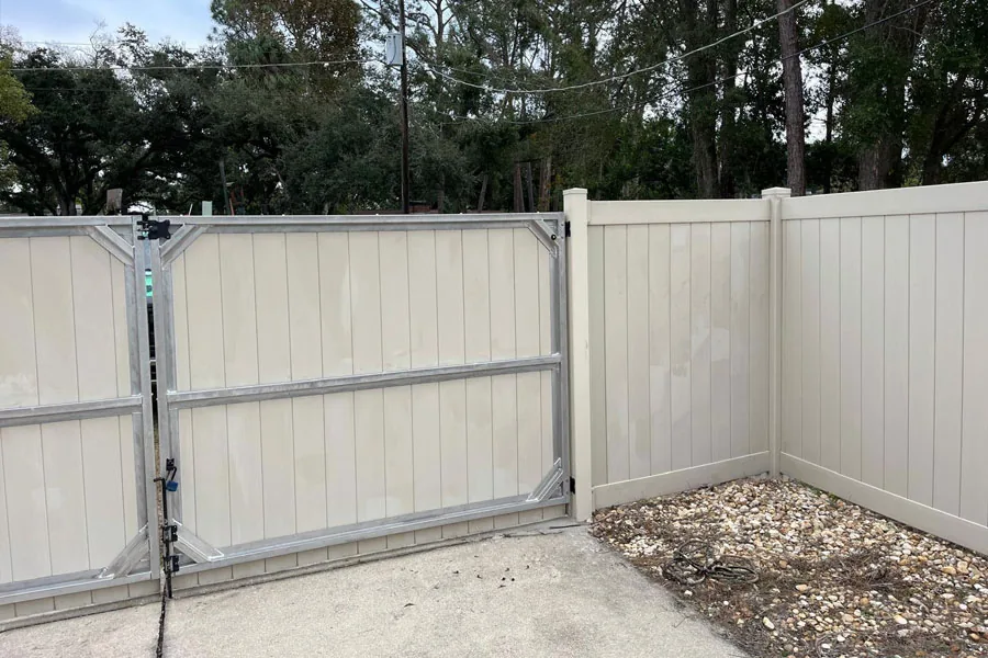 White PVC privacy fence panels