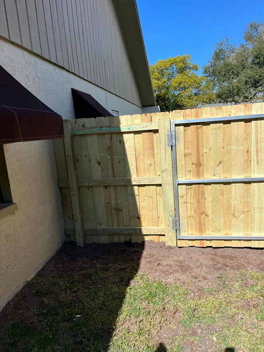 Wood side-yard access gate